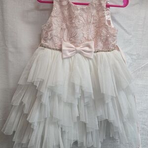 American Princess Pink Lace and White Tulle Dress